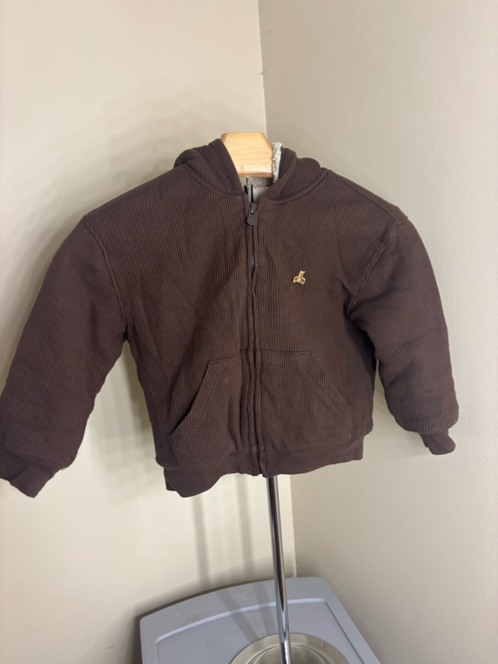 GAP Kids Brown Zip-Up Hooded Sweatshirt - size 4